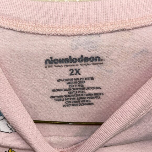 Nickelodeon Rugrats Pink Crewneck Sweatshirt 2X Reptar Angelica Tommy 2021 - Picture 3 of 10